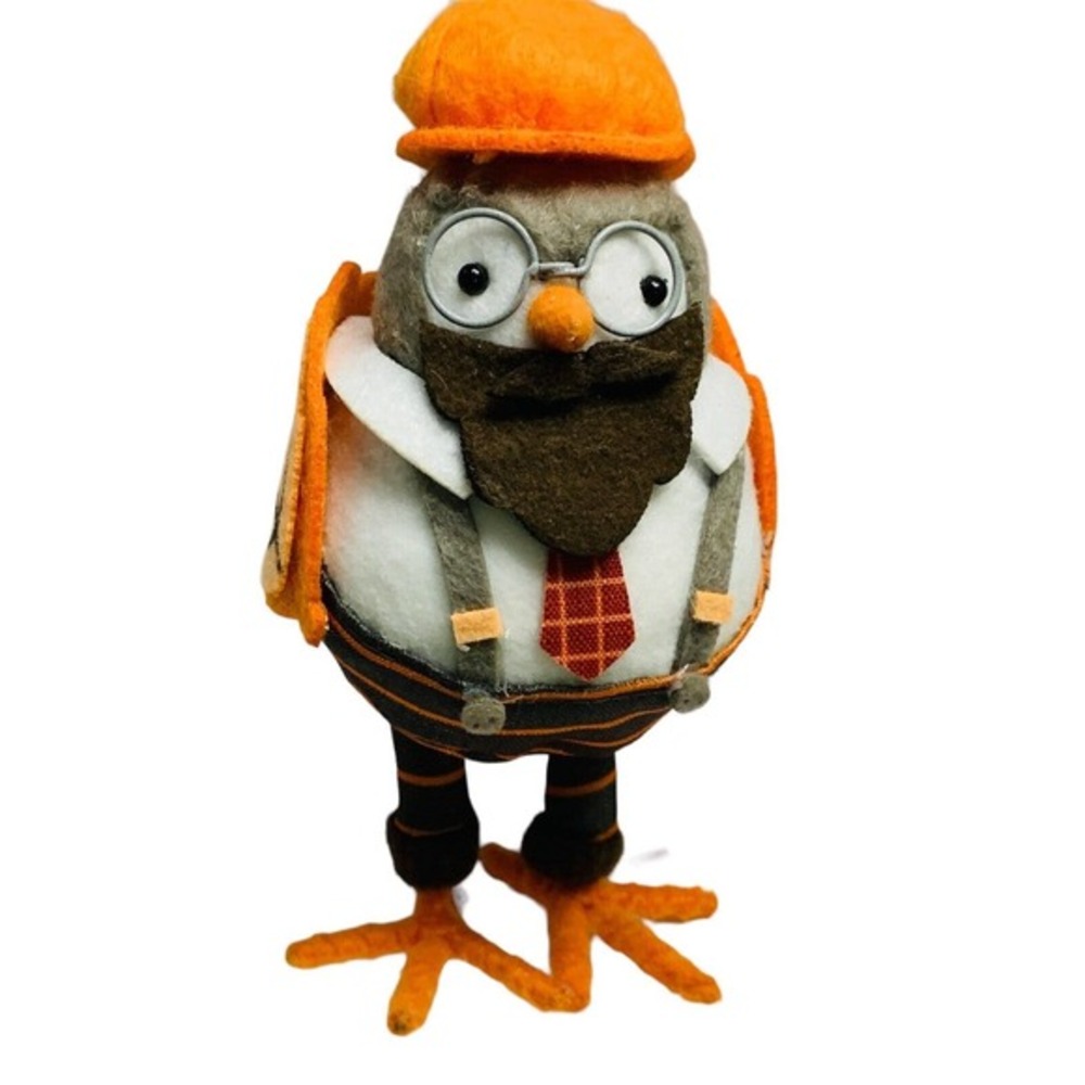 Spritz 7' Target Spruce Bird Fall Holiday Pumpkin Glasses‎ Orange Fabric 2020